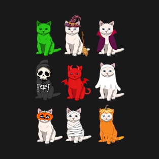 Cats Halloween Funny Cats Costume T-Shirt