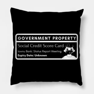 Social Credit Score Card Pillow