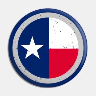 Retro Texas State Flag // Vintage Texas Lone Star Grunge Emblem Pin