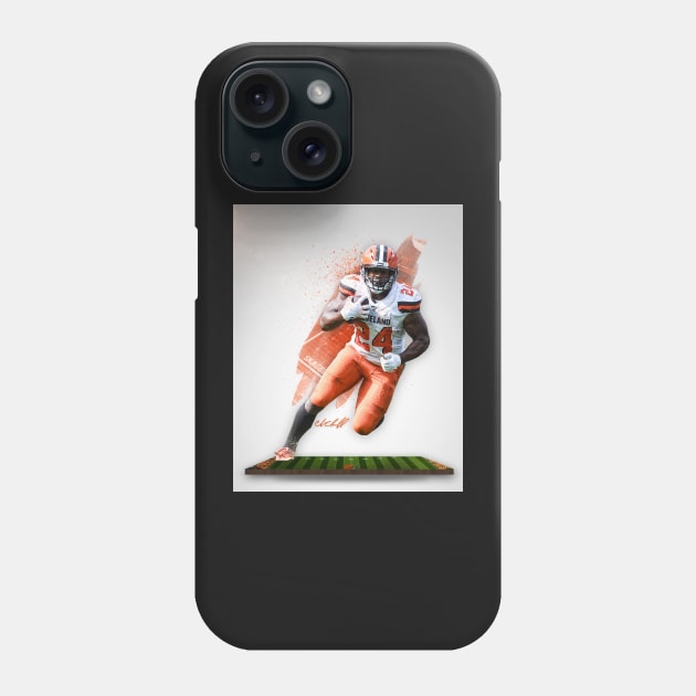 Nick Chubb Cleveland Sports Art Phone Case by JRoseGraphics