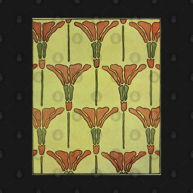 Art Nouveau - style flowers from a 1916 drawing manual by gumbogirlonline