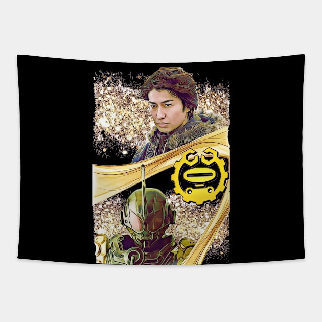 Kamen Rider Grease Side-by-Side   (style #2) Tapestry by BeatlesDiva