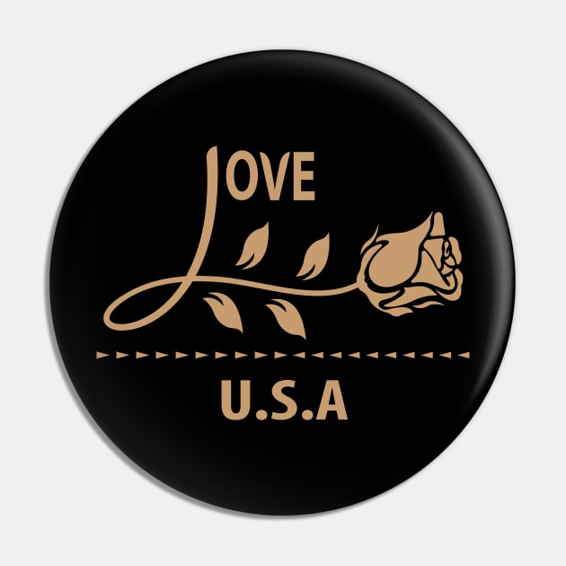 I Love USA Pin by VecTikSam