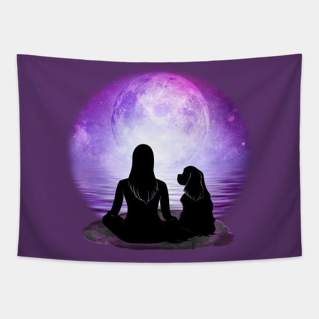 I Love my Cavalier to the Moon and Back Tapestry by Cavalier Gifts