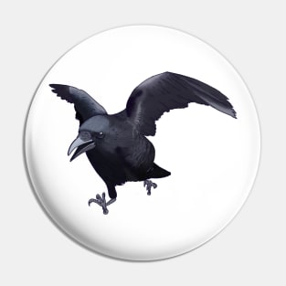 flying crow friend Pin