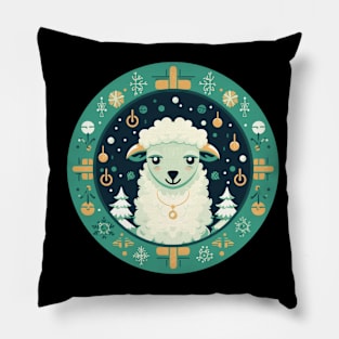 Sheep in Ornament, Love Farm Animals Pillow