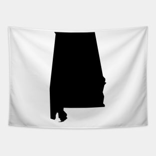 Alabama map in black Tapestry