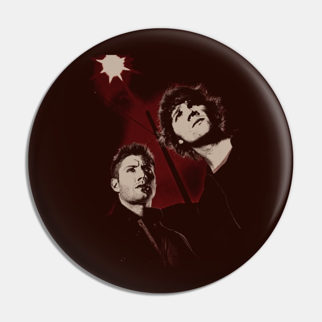 J2 S1 Promo Staring Red Vintage Pin by kaseysdesigns