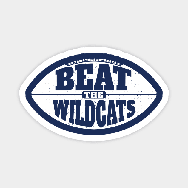 Beat the Wildcats // Vintage Football Grunge Gameday Magnet by SLAG_Creative
