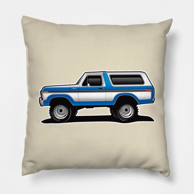 1979 Ford Truck / Bronco dentside swamper Pillow by RBDesigns