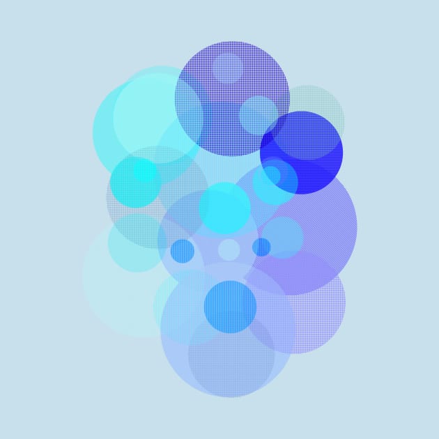 Blue Color Bubbles Design by Nikokosmos