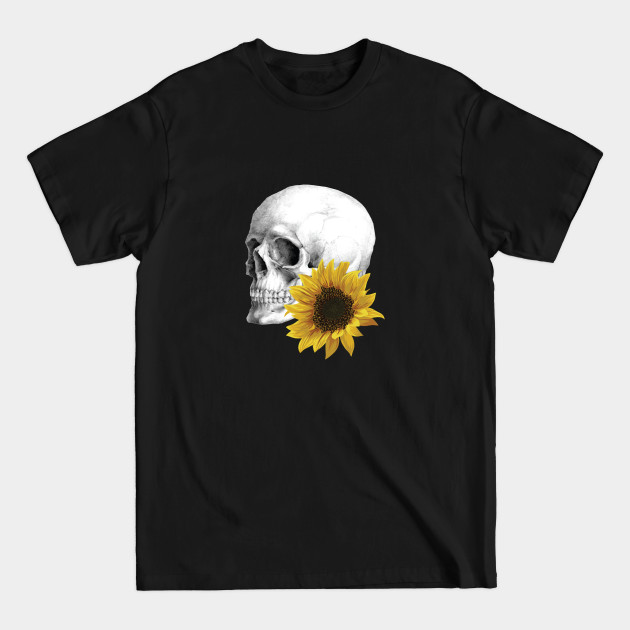 Discover Sunflower Skull - Skull With Flowers - T-Shirt