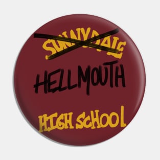 Buffy school t shirt Pin