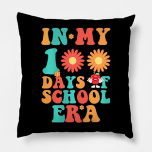 In My 100 Days Of School Era Student Teacher Groovy Pillow