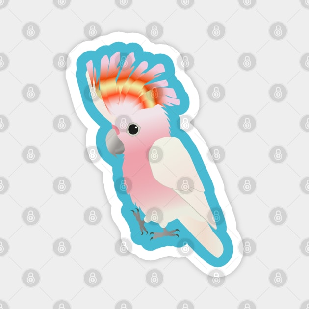 Major Mitchel's cockatoo digital drawing Magnet by Bwiselizzy