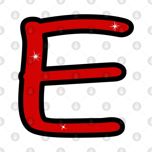 Letter E. Name with letter E. Personalized gift. Abbreviation. Abbreviation. Lettering by grafinya
