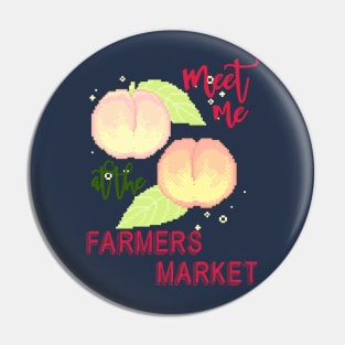Meet me at the farmers market - pixel peach japanese Pin