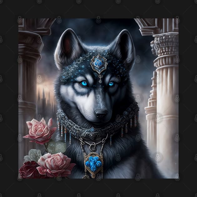 Royal Wolfdog by Enchanted Reverie