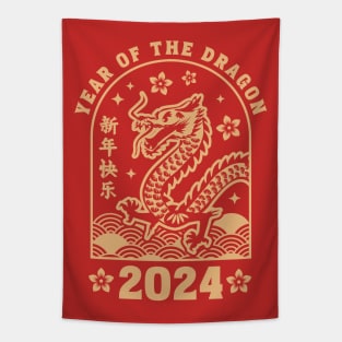 Chinese New Year 2024 - Lunar New Year of the Dragon 2024 Tapestry