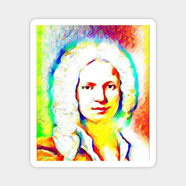 Antonio Vivaldi Colourful Portrait | Antonio Vivaldi Artwork 11 Magnet by JustLit