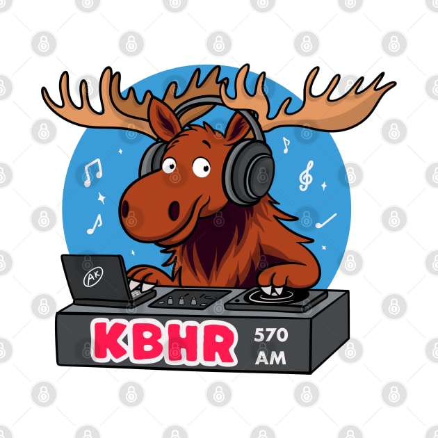 DJ Moose KBHR - Northern Exposure Funny vintage t-shirts by Nine Tailed Cat