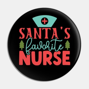 Santa's Favorite Nurse Pin