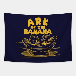 Ark of the Banana Funny Religious Biblical Cartoon Tapestry