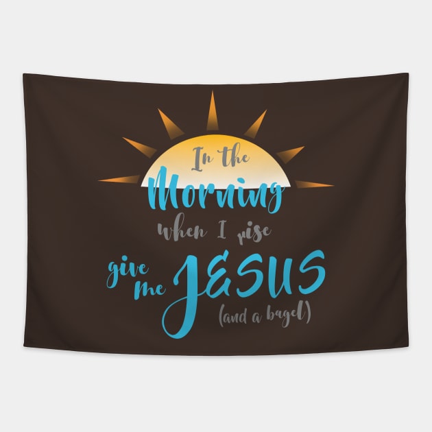 Give me Jesus (and a bagel) Tapestry by krisk9k