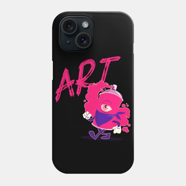 ART: CAN't live without it pink and black graffiti Phone Case by TeachUrb