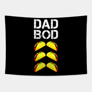 Mens Dad Bod Funny Taco Six Pack ABS Daddy Tapestry