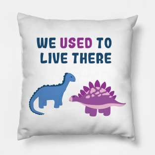 Cartoon dinosaurs about Earth Pillow