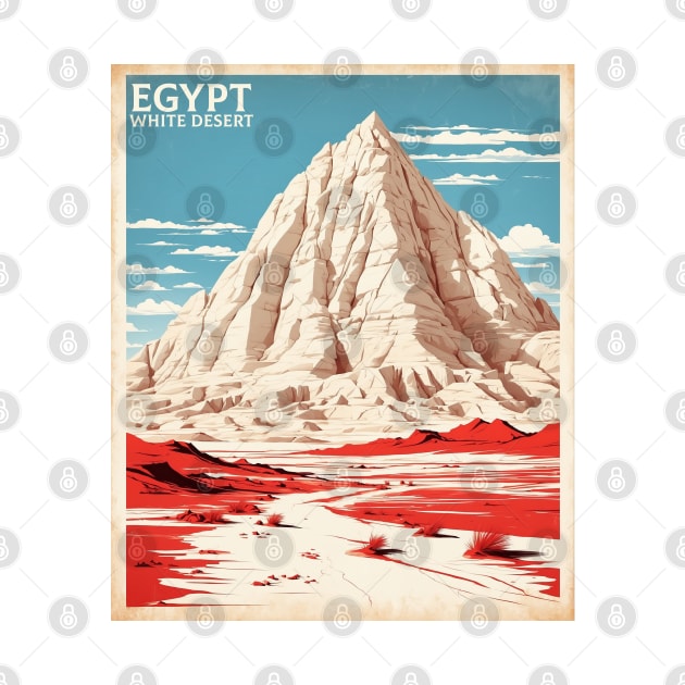 Egypt White Desert Vintage Poster Tourism by TravelersGems