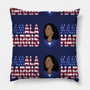 Kamala Harris Blue Pillow