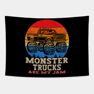 Monster Truck Are My Jam For Monster Truck Lovers Men & Kids Tapestry