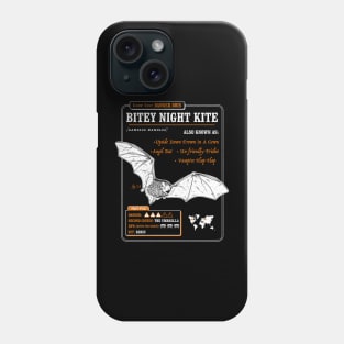 Funny Bat Fact File - Bitey Night Kite Phone Case