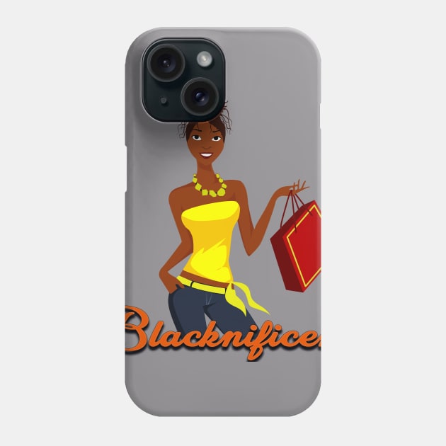 Blacknificent, Confident Black Woman, Melanin Phone Case by Diaspora Wear