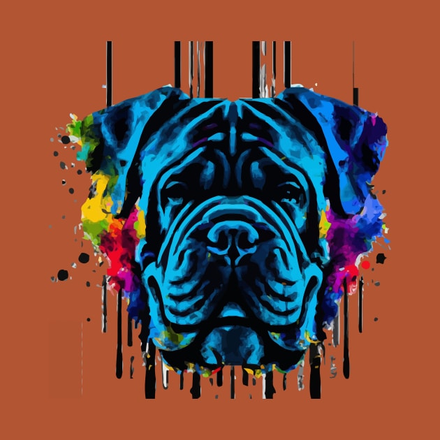 Neapolitan Mastiff Watercolor Art by Furrban