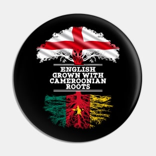 English Grown With Cameroonian Roots - Gift for Cameroonian With Roots From Cameroon Pin