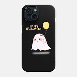 Happy Halloween Cute Ghost & Balloon Phone Case