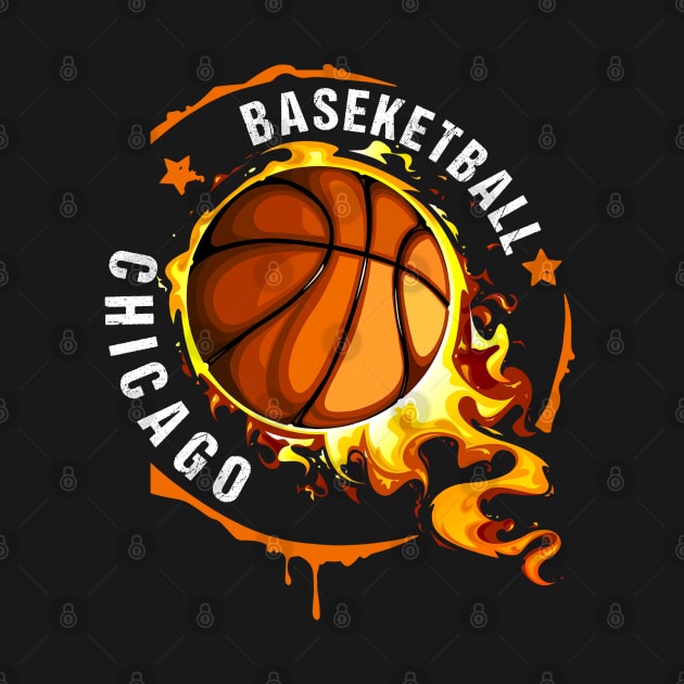Graphic Basketball Name Chicago Classic Styles by Irwin Bradtke