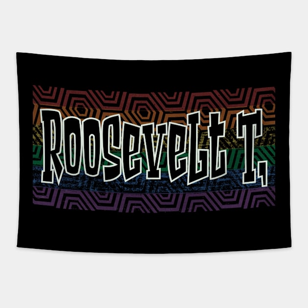 LGBTQ PATTERN AMERICA TEDDY ROOSEVELT Tapestry by Zodiac BeMac