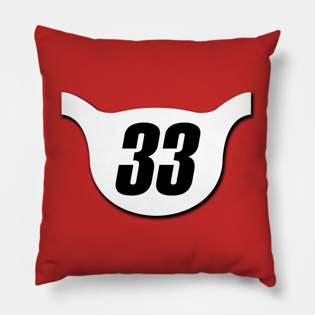 Cru Jones BMX Race Plate Pillow by Hucker Apparel