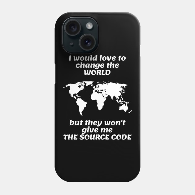 Source code Funny Shirt Programmer Code IT T-shirt Tee Mens Womens Ladies Humor Gift Geek Nerd Present Coder Computer Science Tech Developer Source Code Phone Case by Steady Eyes