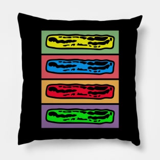 Pop Art Style Bacon Strips Pillow