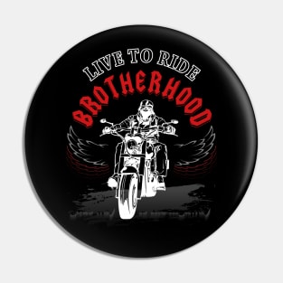 Live To Ride Brotherhood, T-shirt for Men, MotorCycle Rider Tee, Biker Dad Gift Pin