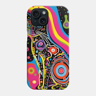 Psychedelic Cat Phone Case