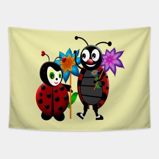 Him & Her ladybug Tapestry