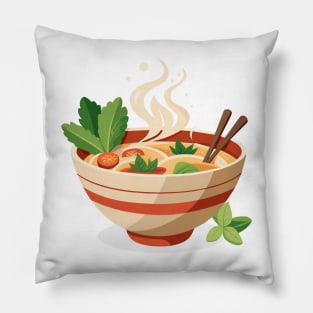 Delicious Vietnamese Pho Bowl Pillow