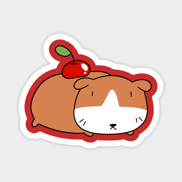 Cherry Guinea Pig Magnet by saradaboru