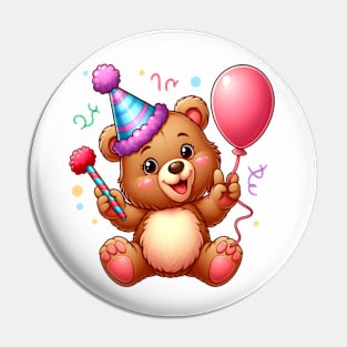 Cute Party Bear Kawaii Pin